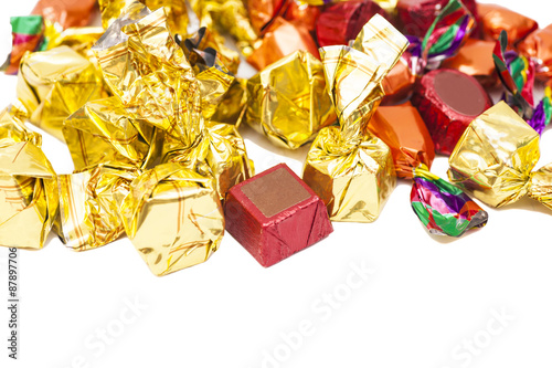 An assortment chocolates
