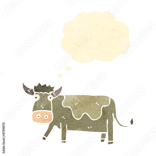 retro cartoon cow © lineartestpilot