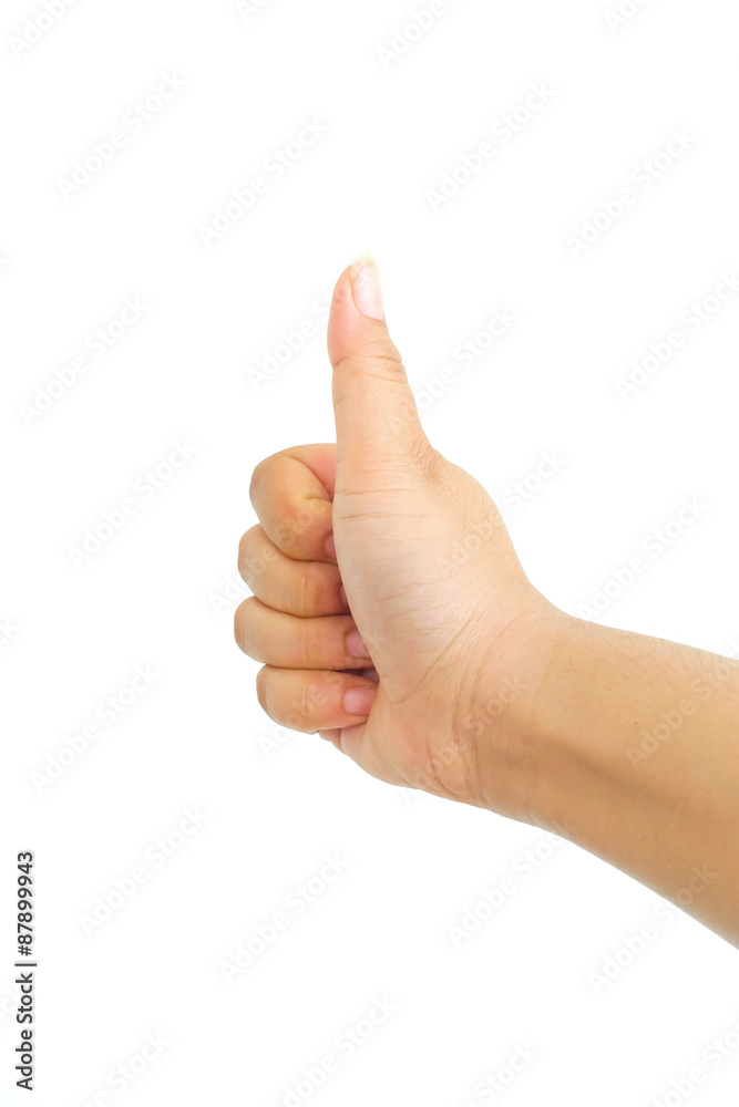 Thumb up hand signs isolated on white background Thumb up hand signs isolated on white background