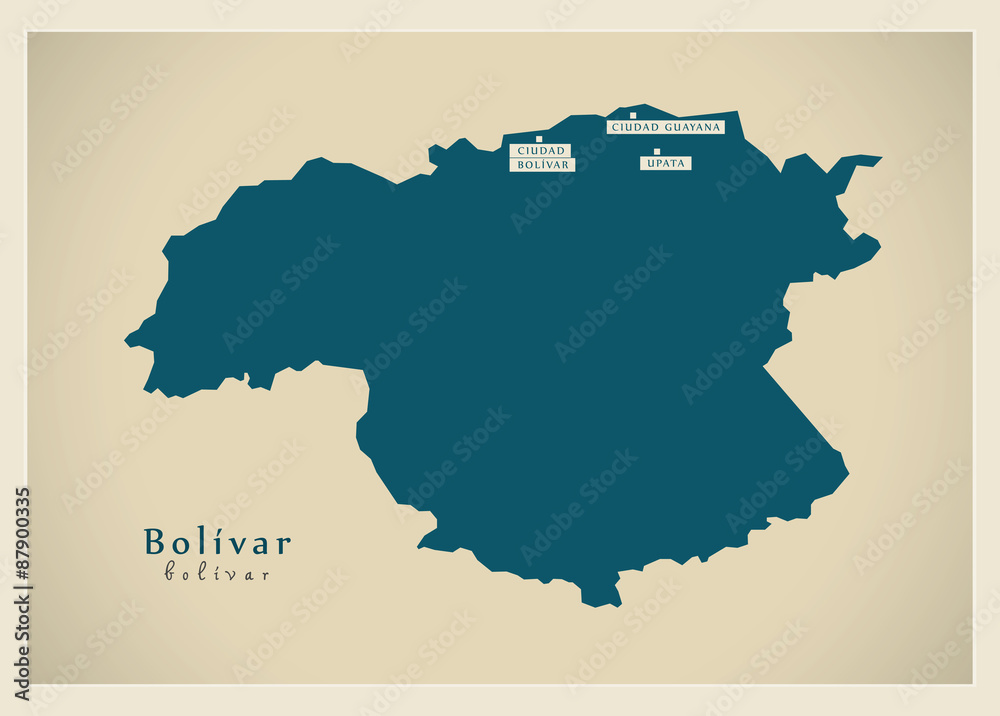 Modern Map - Bolivar VE