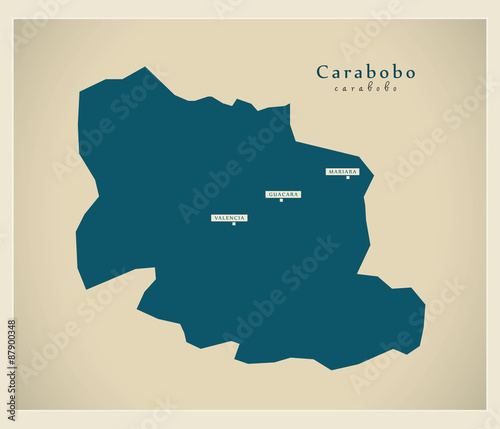 Modern Map - Carabobo VE photo