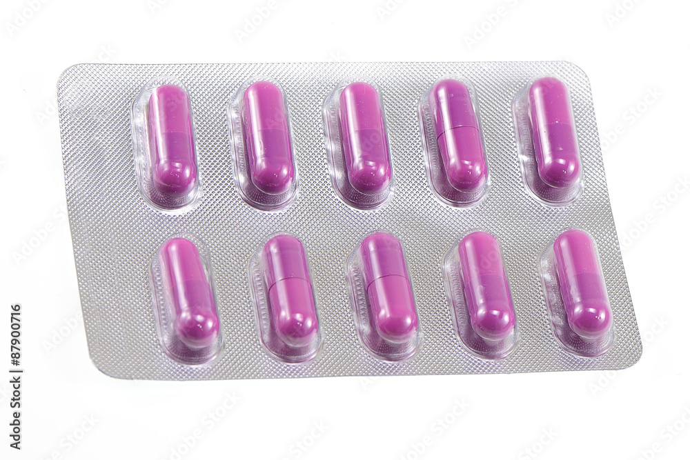 pack of pills on white background pack of pills on white background