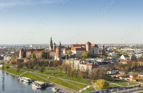 Krakow Aerial Panorama, Poland, Europe