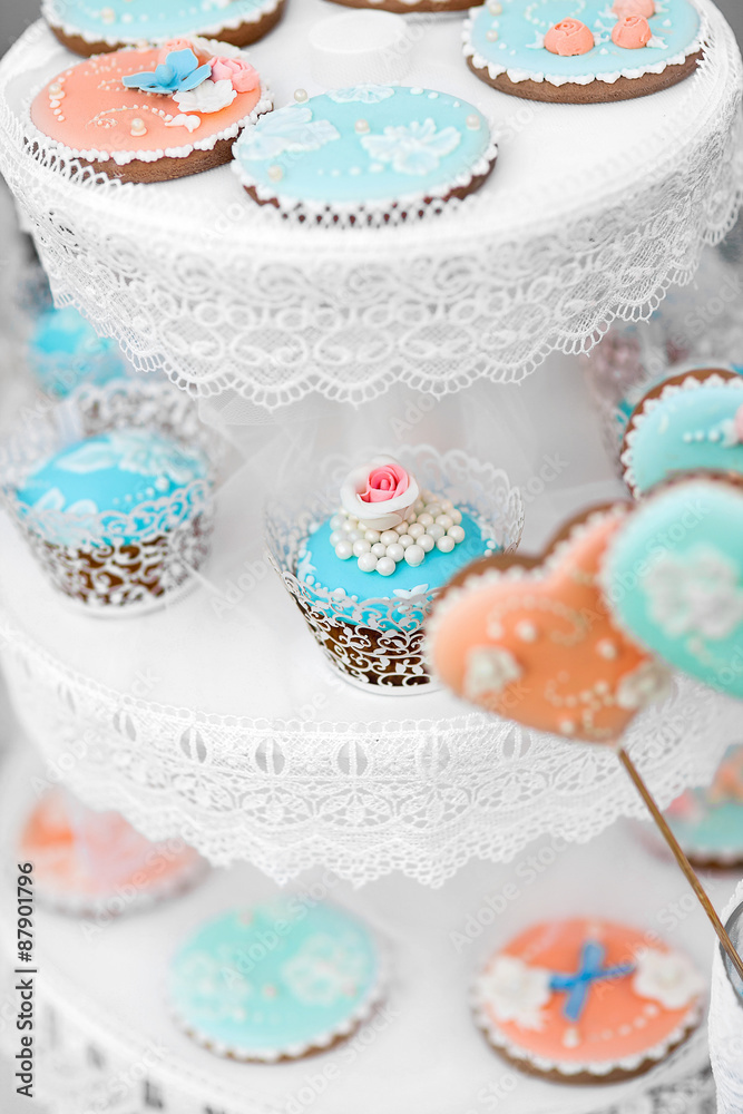 blue candy bar. the holiday table decoration blue candy bar. the holiday table decoration