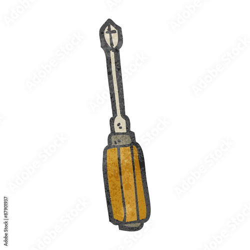 retro cartoon screwdriver