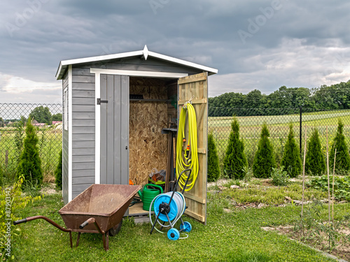 Garden tools shed photo