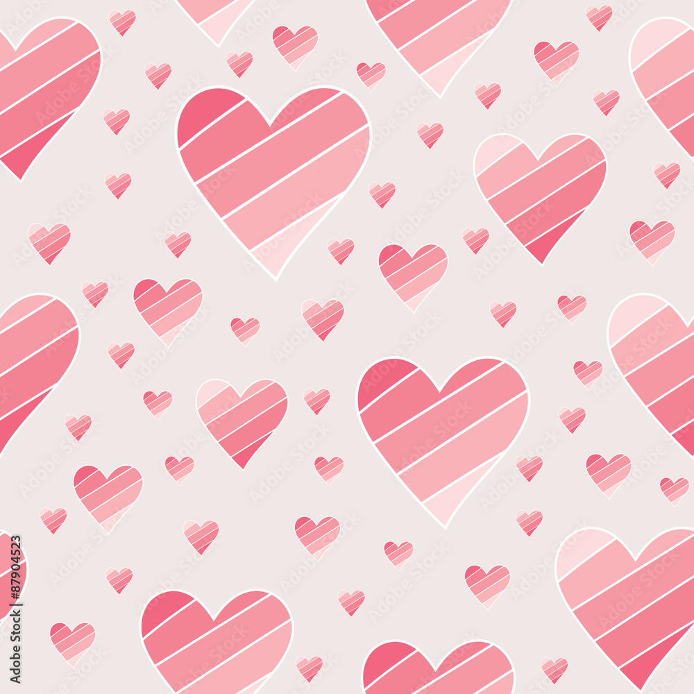 Seamless hearts  background.