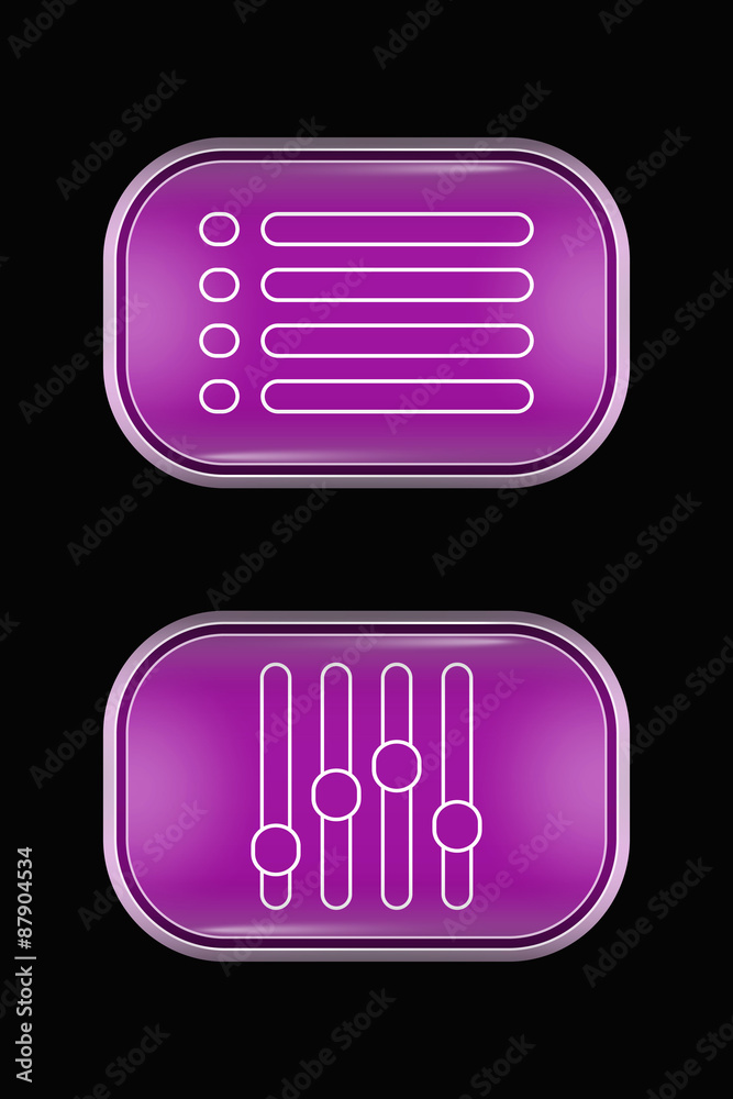 Modern Glass Buttons Equalizer PlayList Modern Glass Buttons Equalizer PlayList