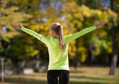 woman doing sports outdoors