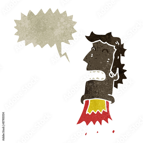 retro cartoon exploding head man