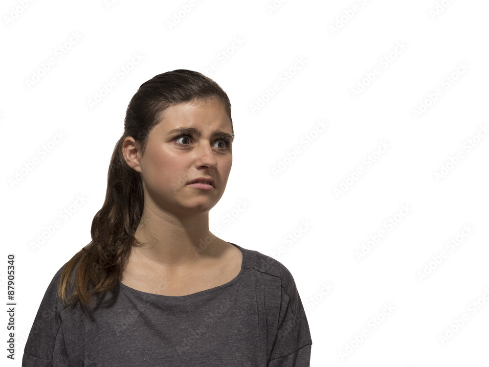 beautiful teenage girl portrait surprised shocked beautiful teenage girl portrait surprised shocked