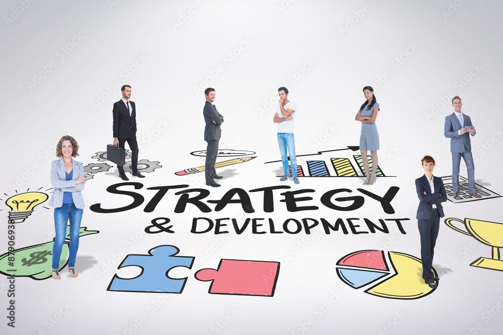 Composite image of business team Composite image of business team