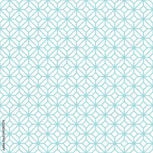 Retro Seamless Pattern Stars Turquoise