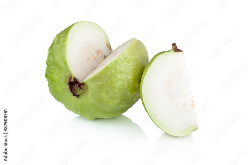 guava fruit on white background guava fruit on white background