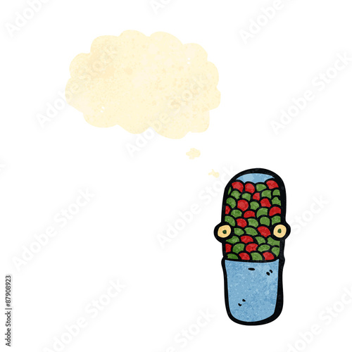 retro cartoon pain killer