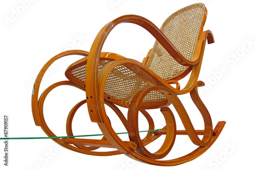 Rocking chair on white