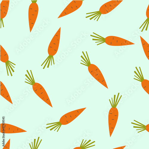 Seamless pattern with carrot. Vector eco food illustration
