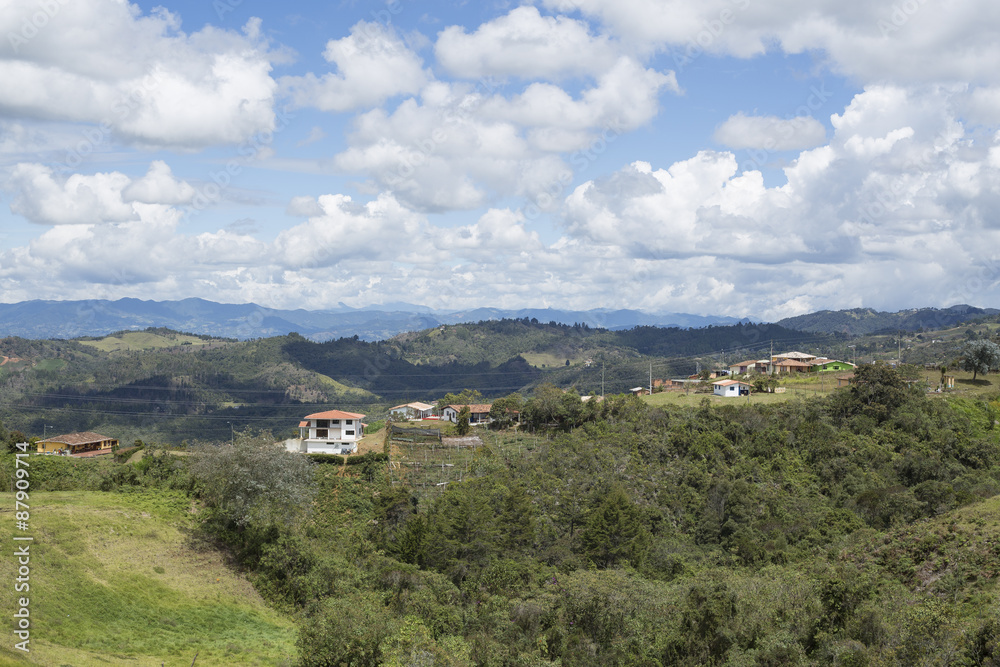 Paisaje montañoso colombiano 