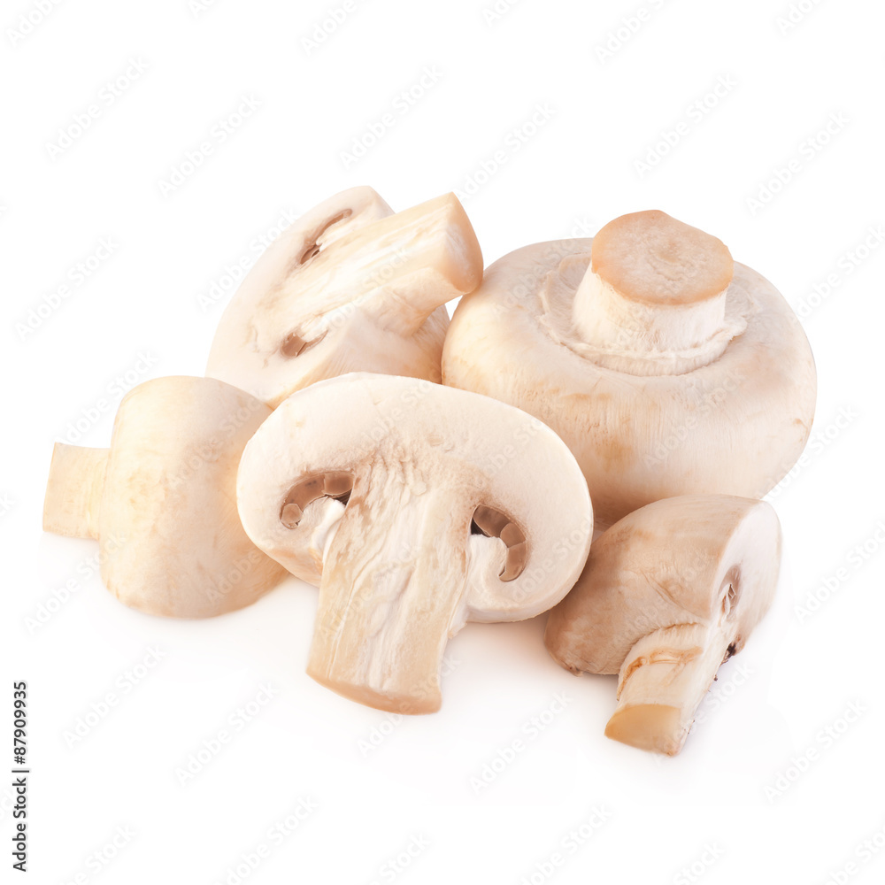 Shiitake mushroom on the White background Shiitake mushroom on the White background