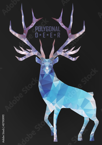 Abstract polygonal deer
