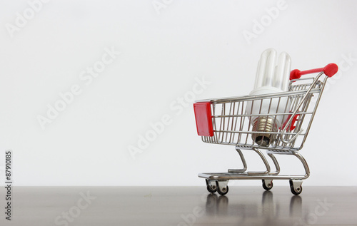 shopping cart with saving lamp