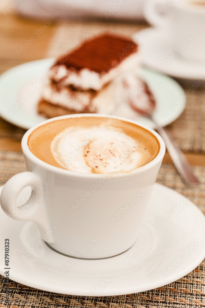 Fototapeta premium cappuccino with dessert