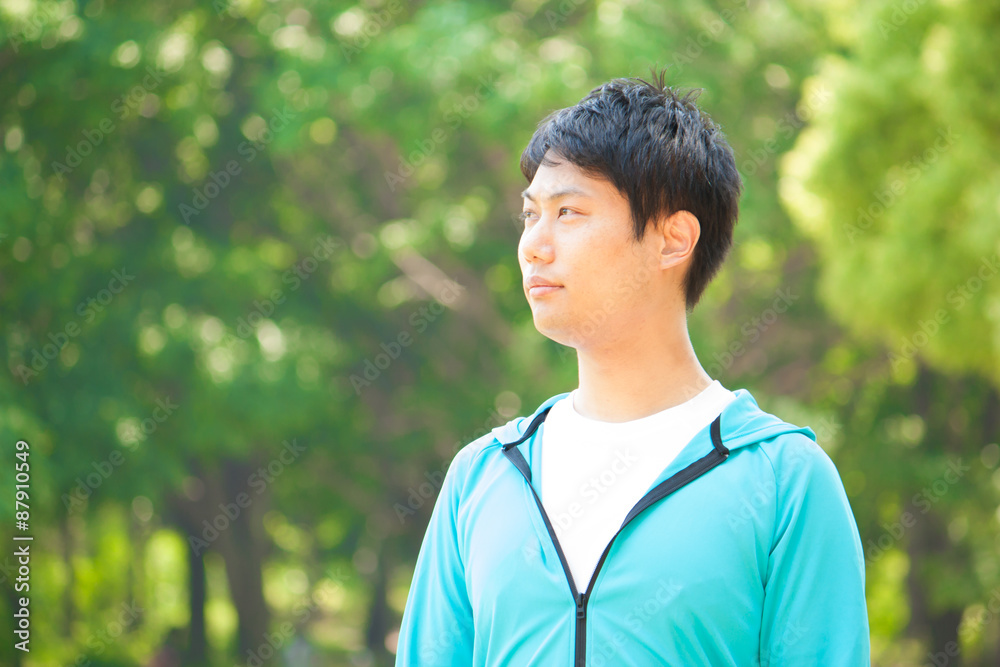 男性 運動 新緑 男性 運動 新緑