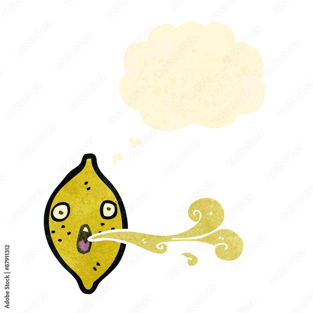 retro cartoon squirting lemon retro cartoon squirting lemon