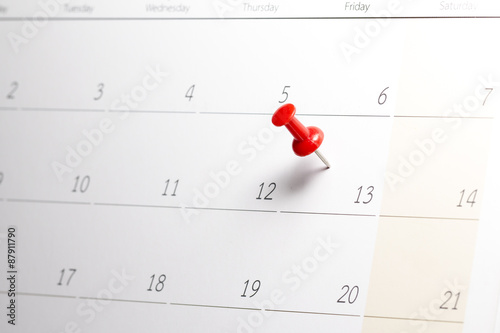 Red Pushpin on Friday 13th