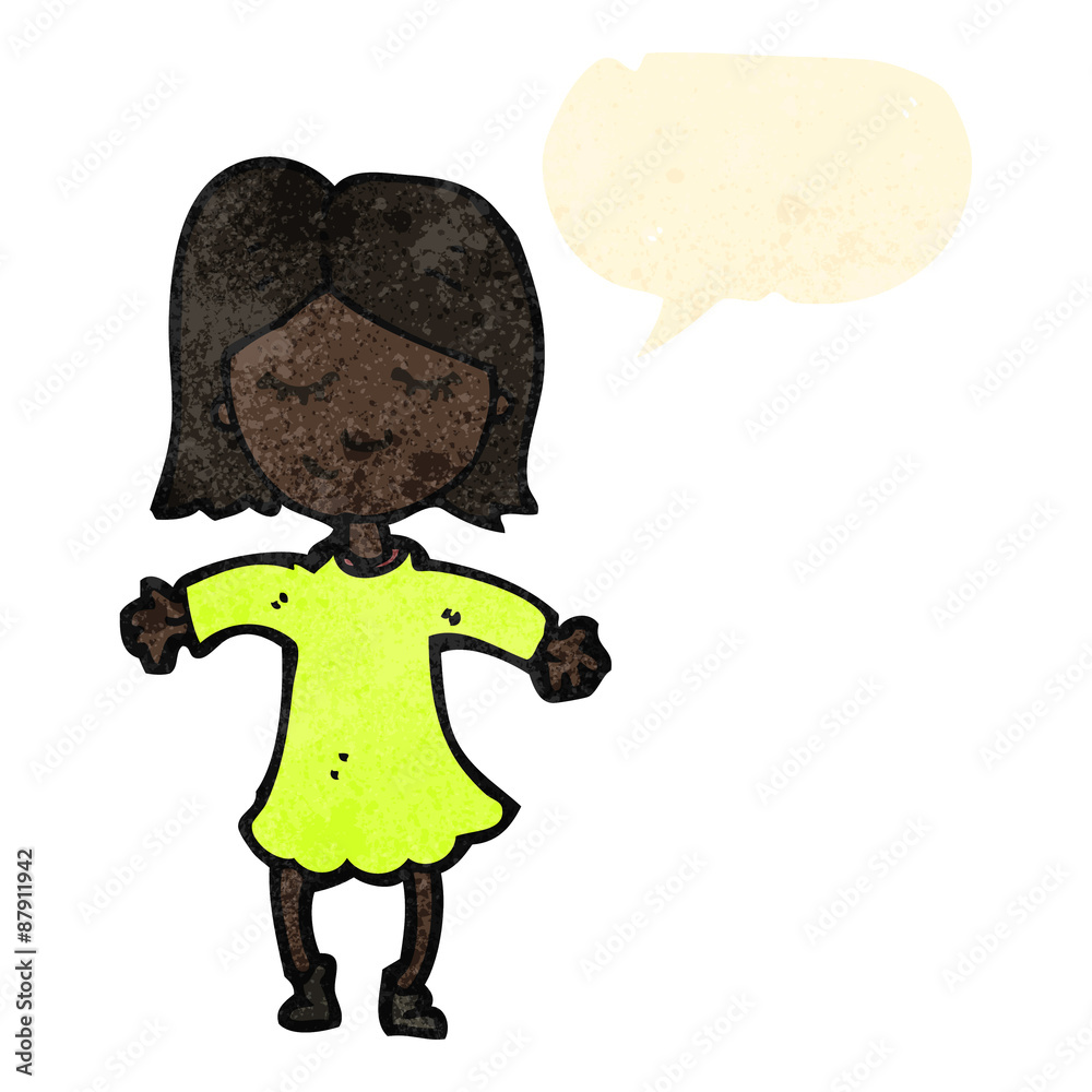 retro cartoon woman with speech bubble retro cartoon woman with speech bubble