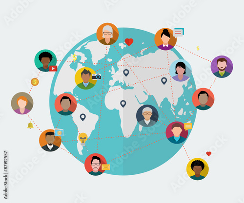 Social media network concept