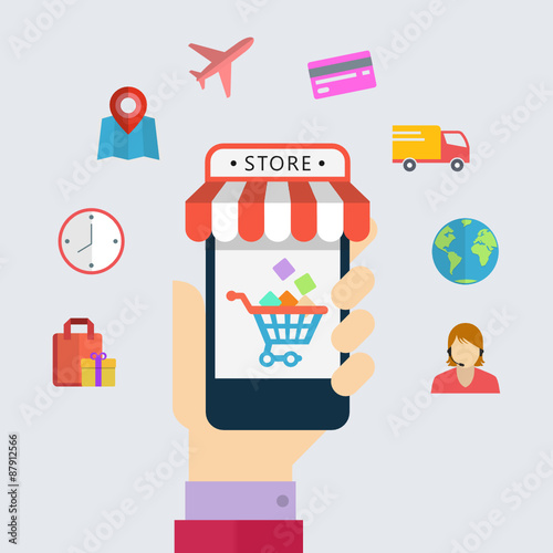 Online shopping concept 