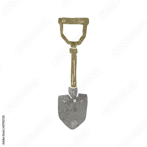 retro cartoon shovel