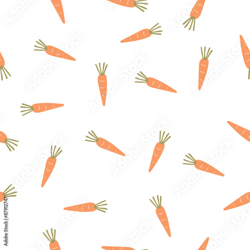 Carrot seamless background.