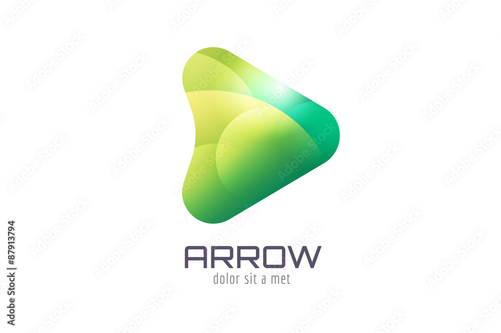Vector logo template. Abstract arrow shape and symbol, icon or Vector logo template. Abstract arrow shape and symbol, icon or