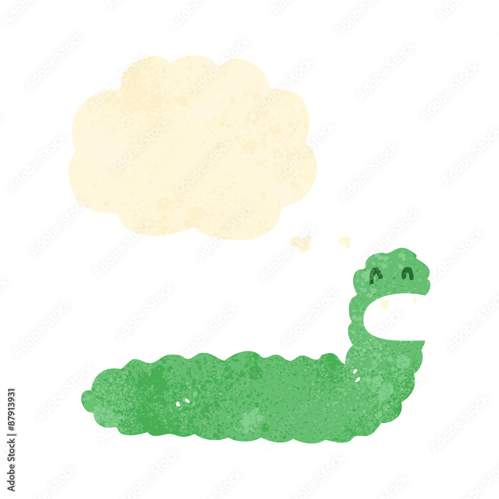 Obraz premium retro cartoon caterpillar