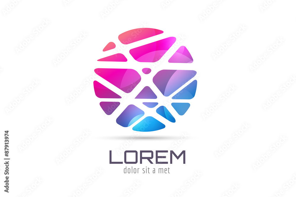 Vector logo template. Abstract circle shape and symbol, icon or Vector logo template. Abstract circle shape and symbol, icon or
