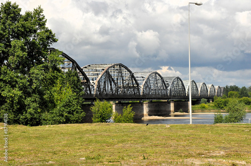 Bridge over river Vistula in Grudziadz