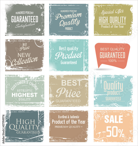 Quality retro grunge banner collection