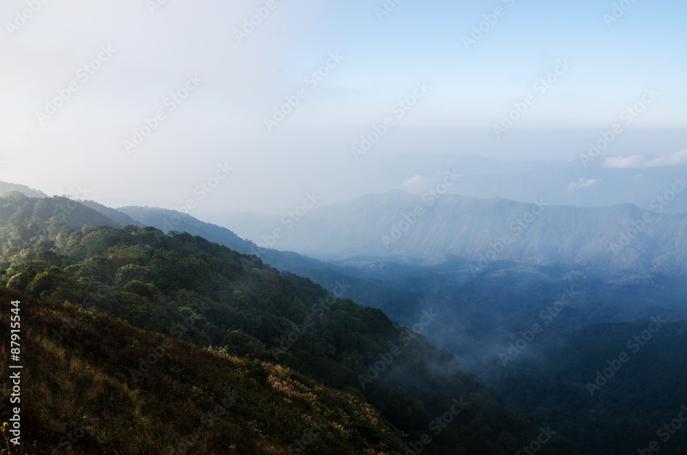 Peaceful Valley a view from top of Doi  Pha Hom Pok National par