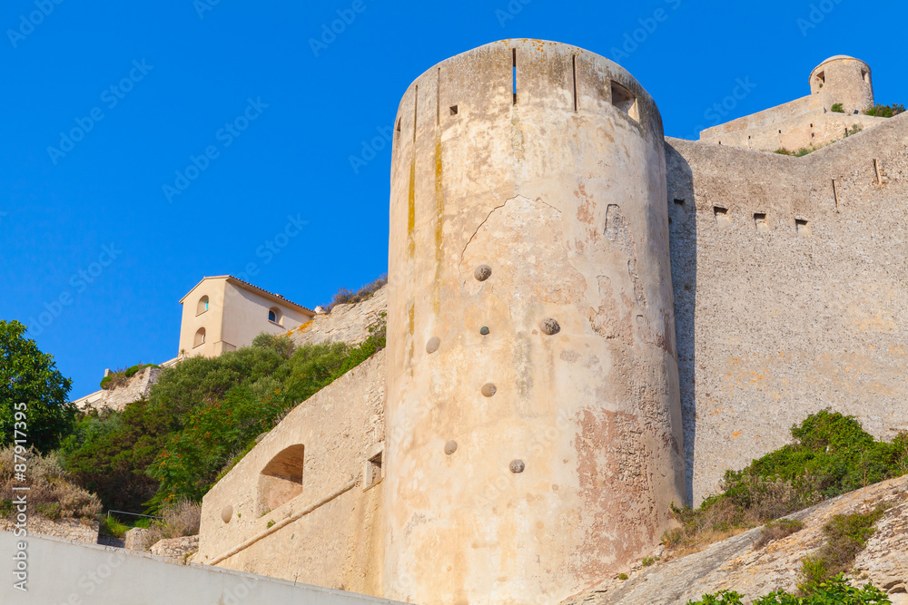 The citadel at Bonifacio, Corsica, France