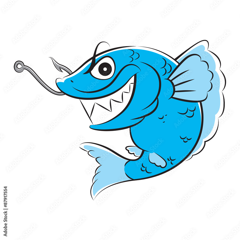 Fototapeta premium cartoon fish, vector