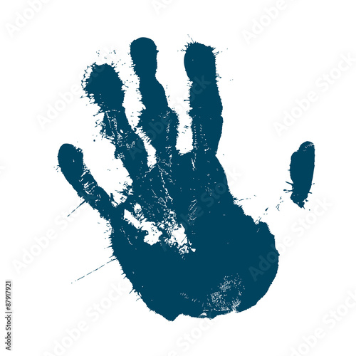 Vector Illustration of a Hand Print