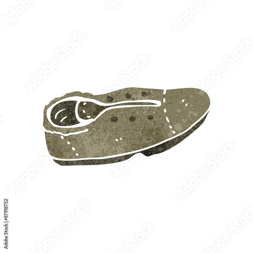 retro cartoon old shoe
