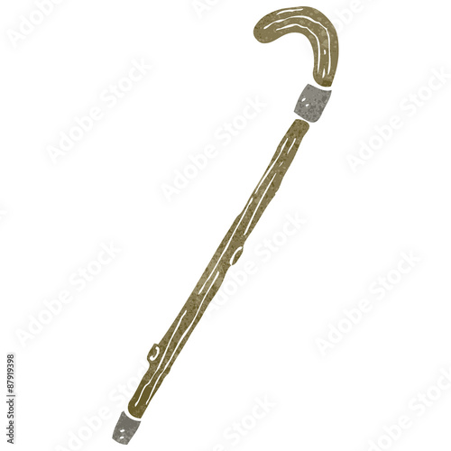 retro cartoon walking stick