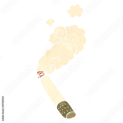 retro cartoon smoking cigarette