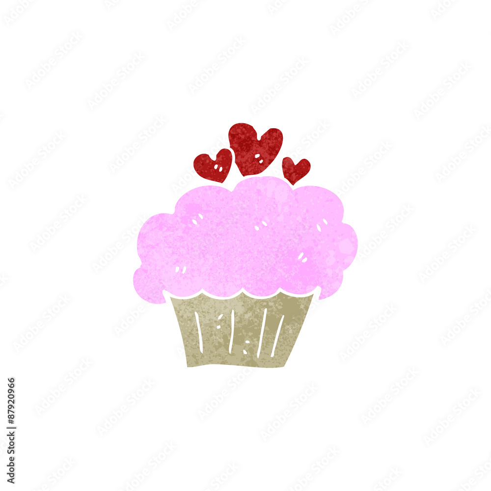 retro cartoon cup cake retro cartoon cup cake
