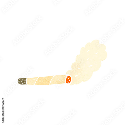 retro cartoon smoking cigarette