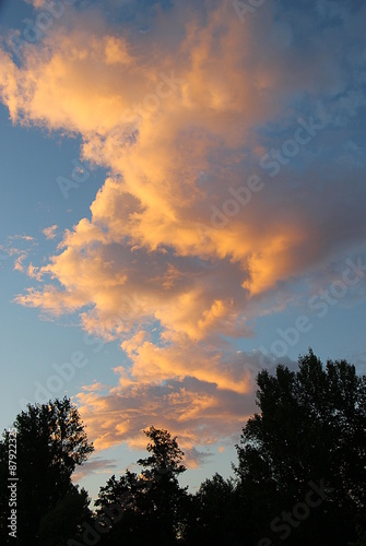 Rote Abendwolken, Abendrot