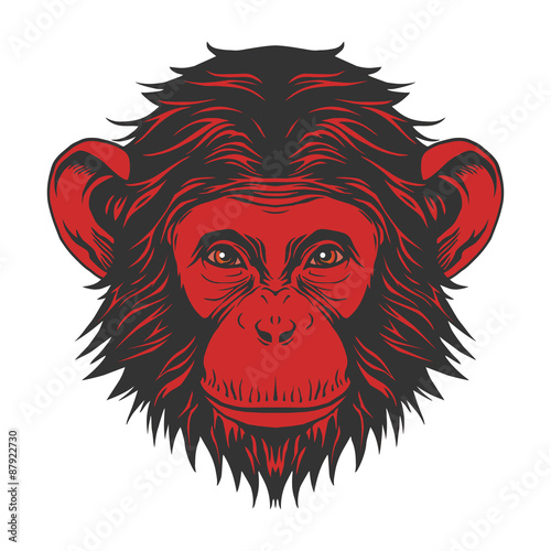Red monkey head
